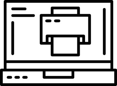 Printer web icon simple illustration