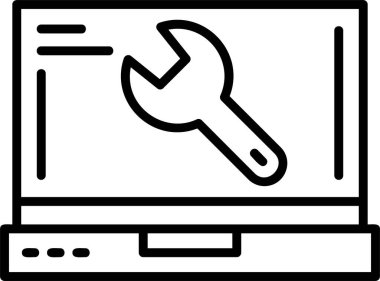 Bilgisayar. Web simgesi basit illüstrasyon
