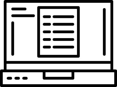 düz simge listesi, vektör illüstrasyonu