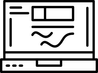 Grafikli analitik simgesi, vektör illüstrasyonu basit tasarım