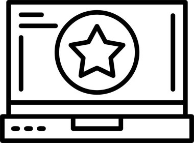 yıldız web simgesi, vektör çizim