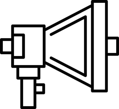 megafon düz simge, vektör illüstrasyonu