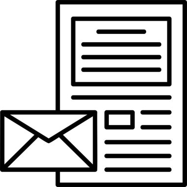 e-posta simgesi ana hat biçiminde