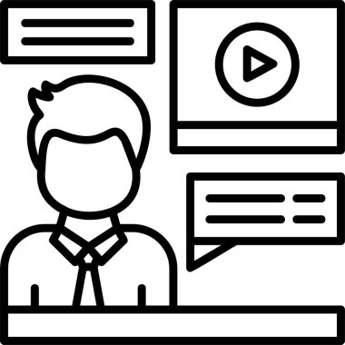 Video konferansı. Web simgesi