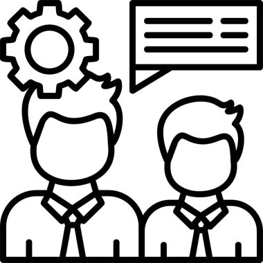 iş adamları takım çalışması simgesi ana hatlar biçiminde