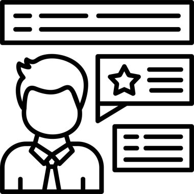 Geri besleme web simgesi basit illüstrasyon