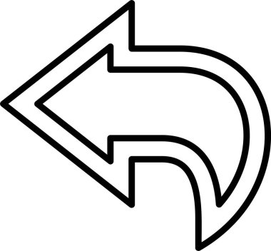 Geri al. Web simgesi basit illüstrasyon