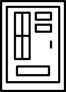 arka kapı web simgesi basit illüstrasyon