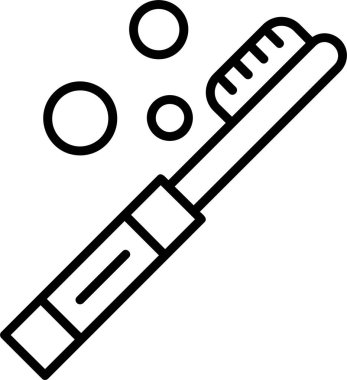 Diş fırçası web simgesi basit illüstrasyon