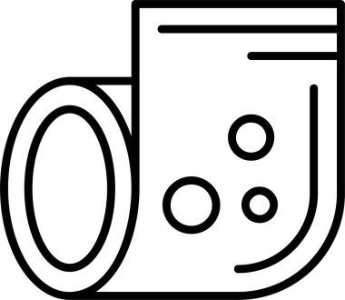 Tuvalet kağıdı web simgesi basit illüstrasyon