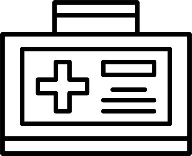 tıbbi ve sağlık çizgisi vektör simgesi.