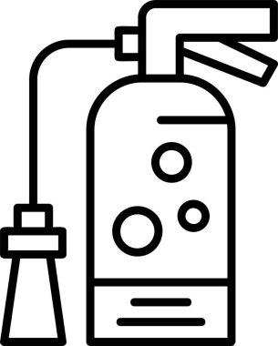  Yangın söndürücü ağ simgesi vektörünü ateşle 