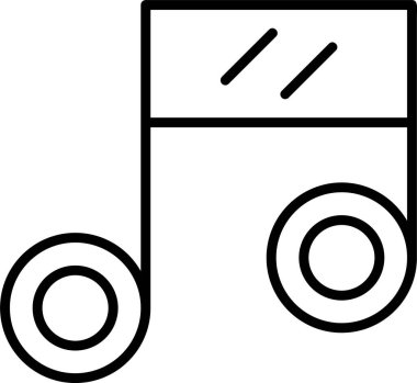 müzik web simgesi basit illüstrasyon