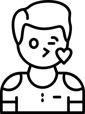 Sempati. Web simgesi basit vektör illüstrasyonu