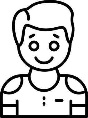 İnsan avatar simgesi, vektör illüstrasyonu basit tasarım