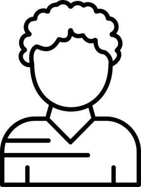 İnsan avatar simgesi, vektör illüstrasyonu basit tasarım