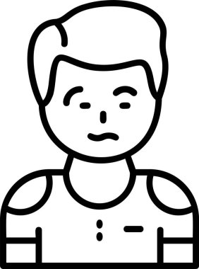 İnsan avatar simgesi, vektör illüstrasyonu basit tasarım