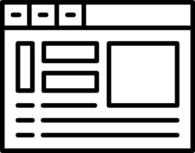 Web sitesi web simgesi basit illüstrasyon 