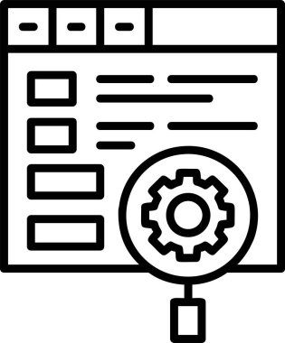 veri analiz web simgesi, basit vektör illüstrasyonu