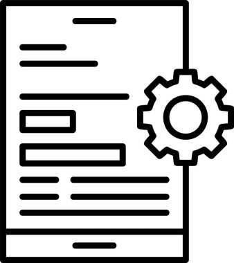 Belge. Web simgesi vektör illüstrasyonu