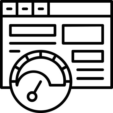 Tarayıcı web tasarım simgesi ana hat biçiminde