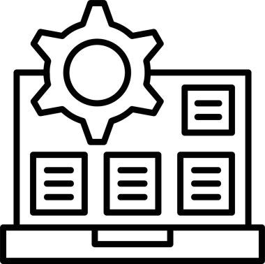 veritabanı. Web simgesi basit illüstrasyon