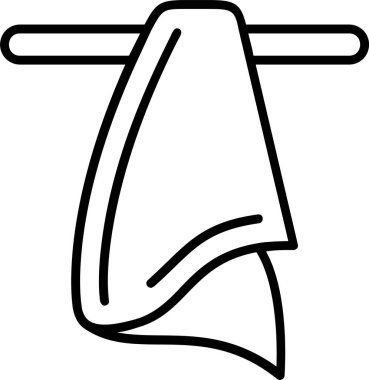 Havlu vektör çizgisi simgesi