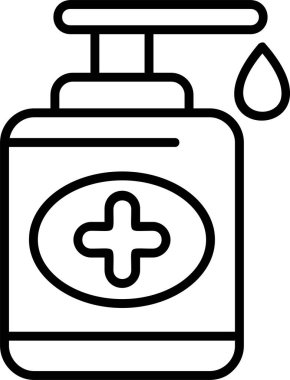 Dezenfektan ağ ikonu vektör illüstrasyonu