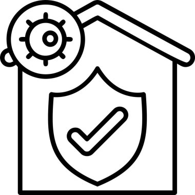 Güvenlik kalkanı simgesi. özet çizimi