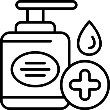 Dezenfektan ağ ikonu vektör illüstrasyonu