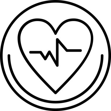 Ecg Web simgesi basit illüstrasyon