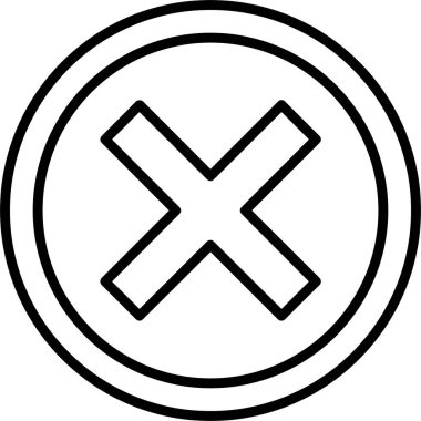 Crossmark web simgesi, vektör illüstrasyonu