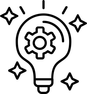 Bir fikrim var. Web simgesi vektör illüstrasyonu