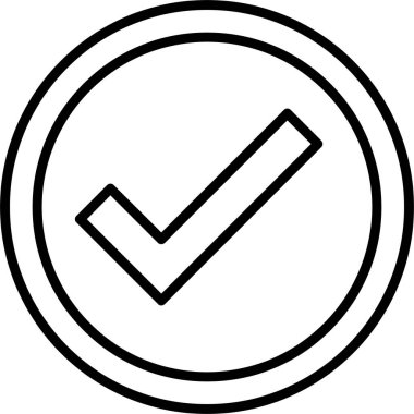 onay işareti web simgesi, vektör çizim