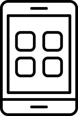 Tarayıcı bilgisayar klavye simgesi ana hat biçiminde