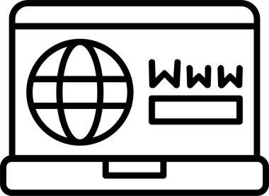 Web tarayıcı vektör simgesi 