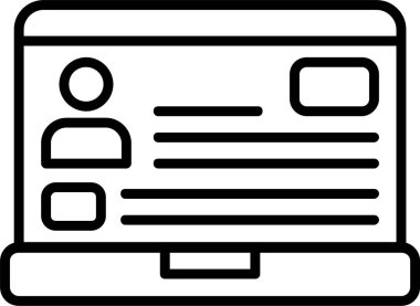 belge web simgesi, basit vektör illüstrasyonu