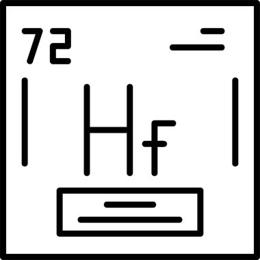 Hafniyum web simgesi vektör illüstrasyonu