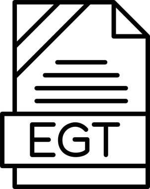 EGT file format, web icon, vector illustration clipart