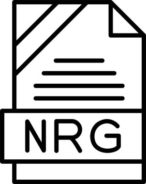 NRG dosya biçimi, web simgesi, vektör illüstrasyonu