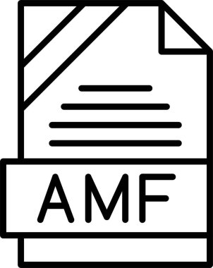 AMF file format, web icon, vector illustration clipart