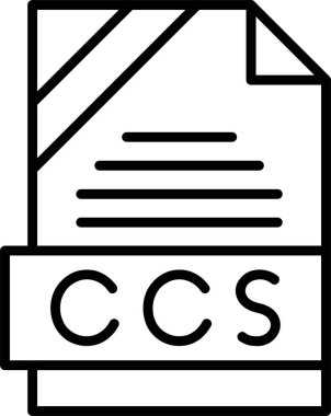 CCS dosya biçimi, web simgesi, vektör illüstrasyonu
