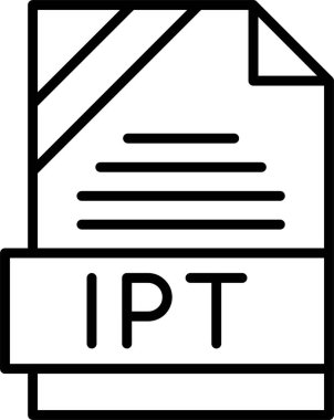 IPT dosya biçimi, web simgesi, vektör illüstrasyonu