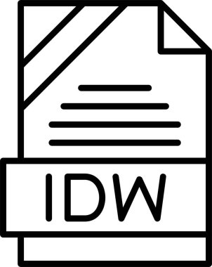 IDW dosya biçimi, web simgesi, vektör illüstrasyonu