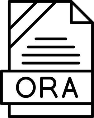 ORA file format, web icon, vector illustration clipart