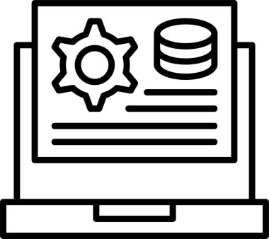 ana hat biçiminde bilgisayar veri simgesi