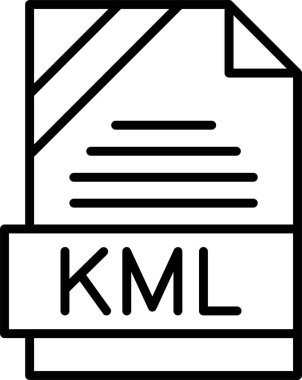 KML file format, web icon, vector illustration clipart