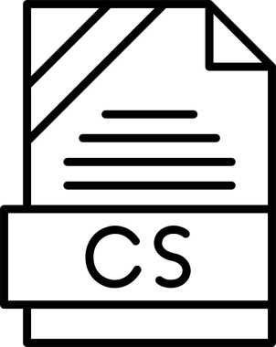 CS dosya biçimi, web simgesi, vektör illüstrasyonu