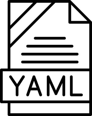 YAML dosya biçimi, web simgesi, vektör illüstrasyonu