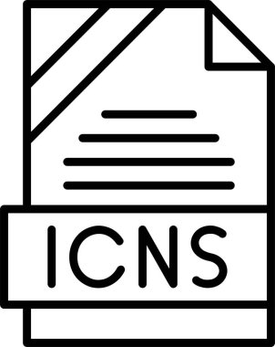 ICNS dosya biçimi, web simgesi, vektör illüstrasyonu
